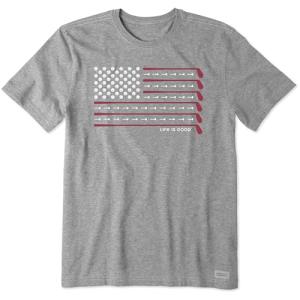 Life is Good Men's Crusher Tee, Short Sleeve Cotton Graphic T-Shirts, Golf Flag