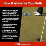 EyeLine Golf Classic Putting Mirror - 17.5" x 9.25" Alignment Training Aid Used by Top Tour Pros for Consistent Setup, Checks Eyes-Shoulders-Putter Face for Improved Accuracy, Indoor-Outdoor Practice