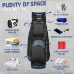 Beutyal Cart Golf Bag 15 Way Organizer Divider Top Golf Club Bags Lightweight Golf Cart Bags for Men Women with Cooler, Rain Cover