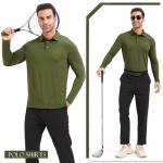TVKSOM 5 Pack Polo Shirts for Men Long Sleeve Quick Dry Mens Polo Shirts Golf T Shirt Moisture Wicking Casual Workout