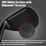 PGM Right Handed Wedge - 72 Degrees Premium Sand Wedge, Lob Wedge for Men & Women - CNC Textured - Bunker Buster Escape Bunkers and Save Strokes Around The Green-High Loft Golf Club