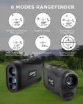 Golf Rangefinder JIEHOME X1 Golf Range Finder with Slope Magnetic, 6X, Flagpole Lock Vibration, 660YDS Rangefinder for Golfing & Hunting, Rechargeable Laser Rangefinders