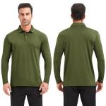 TVKSOM 5 Pack Polo Shirts for Men Long Sleeve Quick Dry Mens Polo Shirts Golf T Shirt Moisture Wicking Casual Workout