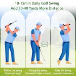 AKGGBOOOM Retractable Golf Swing Trainer with Arm Band,Click Stick Golf Trainer, Right-Handed Training Aid Chipping and Hitting,Portable Indoor/Outdoor Practice (Gifts for Golfers)