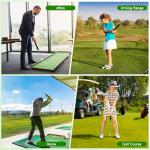 AKGGBOOOM Retractable Golf Swing Trainer with Arm Band,Click Stick Golf Trainer, Right-Handed Training Aid Chipping and Hitting,Portable Indoor/Outdoor Practice (Gifts for Golfers)