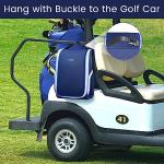 YOREPEK Golf Shoe Bag, with 3 Pockets for Socks, Gloves, Tees, Balls, Brush, Designed with a Buckle Top Carry Handle, Zippered Sport Shoe Carrier Bags with Ventilation, Golf Gifts for Men Unique,Blue