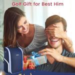 YOREPEK Golf Shoe Bag, with 3 Pockets for Socks, Gloves, Tees, Balls, Brush, Designed with a Buckle Top Carry Handle, Zippered Sport Shoe Carrier Bags with Ventilation, Golf Gifts for Men Unique,Blue