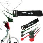 T-Time® Golf Tee Anchor Leash – US Patented Design – for Driving Range & Simulator Practice, New 2025 Improved Indoor/Outdoor Model, 1 Strap + 3 Silicone Strings (Pink, Green, Grey)