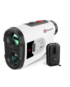 Golf Rangefinder with Slope, 7X Magnification 1300 Yards Range Finder with Flag Lock Vibration, Magnetic Cart Mount, USB-C Rechargeable, IP54 Water-Resistant for Golf Training & Tournament - White