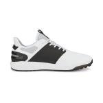 PUMA Men's Ignite Elevate Golf Shoe, White Black-Metallic Silver, 8