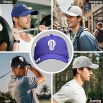NJF Golf™ Hats Men – Breathable Golf Caps for Men with Tee Holder & Clip-On Magnetic Ball Marker, Lightweight Adjustable Rope Mens Cap, Snapback Mens Caps, Moisture-Wicking Golfing Gear, Navy Blue