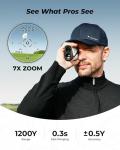 VISTAGET Golf Range Finder 1200 Yards, 7X Magnification, Triangle Tech, Rangefinder with Slope On/Off, Flag Lock Vibration, Range Finder Golf Magnetic, USB-C Rechargeable​