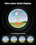 VISTAGET Golvia Pro Range Finder Golf 1200 Yards, OLED Screen, 7X Magnification, Triangle Tech, Golf Rangefinder with Slope On/Off, Flag Lock Vibration, Magnetic, Rechargeable, Rain & Fog Resistant