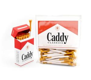 Caddy Classics Royal Reds V2 Golf Tee Holder – Durable, Reusable Magnetic Lid Container with 50 Bamboo Tees, Sizes 2-3/4″