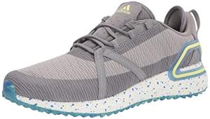 adidas Men's Solarthon Spikeless Golf Shoes, Grey Three/Pulse Yellow/Grey Two, 11