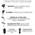 Vice Golf Men's Boost Complete Club Set with Golf Bag (Right Hand) (Graphite)