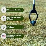 Golf Ball Teeing Aid Device For Seniors | Golf Ball Dispenser Eliminates Bending | Motorless Golfing Dispenser Tees Up Your Golfing | Adaptive Gifts For Seniors | Foldable Tee Assistant