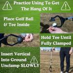 Golf Ball Teeing Aid Device For Seniors | Golf Ball Dispenser Eliminates Bending | Motorless Golfing Dispenser Tees Up Your Golfing | Adaptive Gifts For Seniors | Foldable Tee Assistant