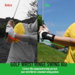 GAIARENA Golf Wrist Brace Wrist Hinge Swing Aid, Efficient Golf Swing Training Equipment to Correct Wrist’s Angle & Develop Muscle Memory for Beginner Golfers Black (Right-Handed Golfer)