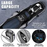 Partage Golf Travel Bag with Wheels, Golf Travel Case for Airlines, 900D Heavy Duty Oxford -Gray