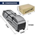 Partage Golf Travel Bag with Wheels, Golf Travel Case for Airlines, 900D Heavy Duty Oxford -Gray