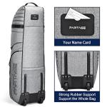 Partage Golf Travel Bag with Wheels, Golf Travel Case for Airlines, 900D Heavy Duty Oxford -Gray