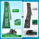 Putting Green Indoor - Golf Putting Mat with Realistic Green Speed,Dual Hazard Putting Mat, Ball Return, Velvet Surface, 8ft Practice Putting mat, Indoor&Outdoor Training Aid - Perfect Golf Gift