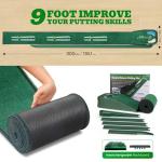 Putting Green Indoor - Golf Putting Mat with Realistic Green Speed,Dual Hazard Putting Mat, Ball Return, Velvet Surface, 8ft Practice Putting mat, Indoor&Outdoor Training Aid - Perfect Golf Gift