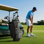 Beutyal Cart Golf Bag 15 Way Organizer Divider Top Golf Cart Bag for Men Women Golf Club Bag with Cooler, Rain Cover