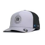 BRIMZ Golf Performance Hat - Breathable Sweat & Water Resistant Golfing Snapback Cap with Tee Holder & Magnetic Ball Marker (Grey/Black)