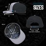 BRIMZ Golf Performance Hat - Breathable Sweat & Water Resistant Golfing Snapback Cap with Tee Holder & Magnetic Ball Marker (Grey/Black)