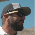 BRIMZ Golf Performance Hat - Breathable Sweat & Water Resistant Golfing Snapback Cap with Tee Holder & Magnetic Ball Marker (Grey/Black)