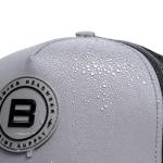 BRIMZ Golf Performance Hat - Breathable Sweat & Water Resistant Golfing Snapback Cap with Tee Holder & Magnetic Ball Marker (Grey/Black)