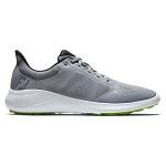 FootJoy Men's FJ Flex Previous Season Style Golf Shoe, Grey/White/Lime, 9.5