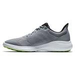 FootJoy Men's FJ Flex Previous Season Style Golf Shoe, Grey/White/Lime, 9.5