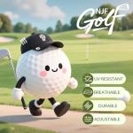 NJF Golf™ Hats Men – Breathable Golf Caps for Men with Tee Holder & Clip-On Magnetic Ball Marker, Lightweight Adjustable Rope Mens Cap, Snapback Hats for Mens, Moisture-Wicking Golfing Gear - Black