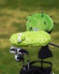 Big Teeth Pickle Putter Cover, Plush Funny Putter Head Covers, for Blade, Half Mallet and Hybrid Club, Jar More Putts Funny Putter Cover, Drawstring Closure, Green Color