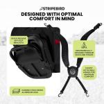 Stripebird Golf Stand Bag with Hub for Magnets (Black/Red) - 4 Way Full-Length Dividers Golf Club Bag - Flexfit Rotatable & Adjustable Dual Straps - Lightweight - Golf Bags for Men