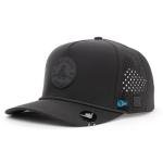 BRIMZ Golf Performance Hat - Breathable Sweat & Water Resistant Golfing Snapback Cap with Tee Holder & Magnetic Ball Marker (Black - Beers & Bogeys)