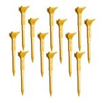 FIRE AWAY Premium Golf Tees, Reduced Ball Spin, Less Friction & Precision Height Markers for Perfect Trajectory, Made of Special Unbreakable Advanced Composite Blend (Yellow, Pack of 12)