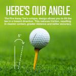 FIRE AWAY Premium Golf Tees, Reduced Ball Spin, Less Friction & Precision Height Markers for Perfect Trajectory, Made of Special Unbreakable Advanced Composite Blend (Yellow, Pack of 12)