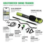 GolfForever Swing Trainer – Golf Training & Fitness System for Strength, Flexibility & Swing Power – Includes 30-Day Membership & Training Bar for Golf-Specific Workouts
