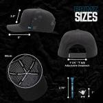 BRIMZ Golf Performance Hat - Breathable Sweat & Water Resistant Golfing Snapback Cap with Tee Holder & Magnetic Ball Marker (Black - Beers & Bogeys)