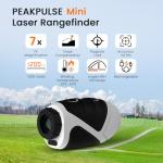 PEAKPULSE 1200 Yards Mini Range Finder Golf Rangefinder HDLCD 7X Magnification with Slope Laser Distance Rangefinder for Men Women Junior Rechargeable Flag Pole Locked with Vibration Angle Measurement