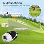 PEAKPULSE 1200 Yards Mini Range Finder Golf Rangefinder HDLCD 7X Magnification with Slope Laser Distance Rangefinder for Men Women Junior Rechargeable Flag Pole Locked with Vibration Angle Measurement