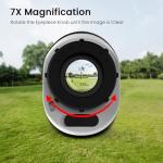 PEAKPULSE 1200 Yards Mini Range Finder Golf Rangefinder HDLCD 7X Magnification with Slope Laser Distance Rangefinder for Men Women Junior Rechargeable Flag Pole Locked with Vibration Angle Measurement