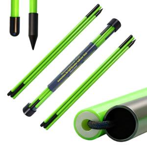 Josongslax Golf Alignment Sticks, 2 Pack Plastic 49" Collapsible Alignment Stick Golf Practice Rods Aid for Aiming, Putting, Swing Trainer, Posture Corrector with Tube Case, Golf Training Equipment