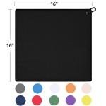 ATTRACTIVE Golf Towels, Microfiber Waffle Pattern Towels - Golf Club Brush with Cleaning (2 Black Towel+Black Brush)