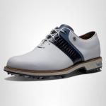 FootJoy Men's Premiere Series - Packard Previous Season Style Golf Shoe, White/Navy/Light Blue, 9.5 Medium