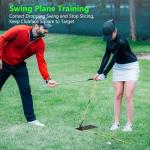 Asyxstar Golf Aligntment Stick Holder Plate Durable Metal Professional Swing Trainer Practice Tool Training Equipment Golf Accessory for Men